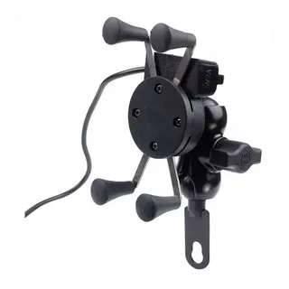 Suporte Celular GPS Com Carregador USB Moto Universal - Imagem 5