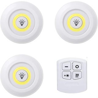 Kit com 3 Luminária Lâmpada Led Spot Sem Fio Controle Remoto - Imagem 4